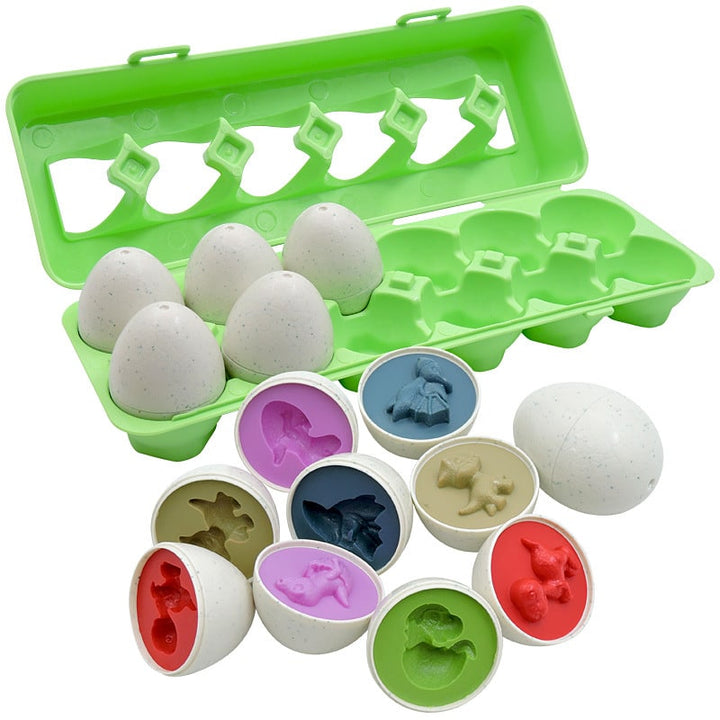 Vikbua™ Matchende egg med former – sorteringsleke med 12 egg
