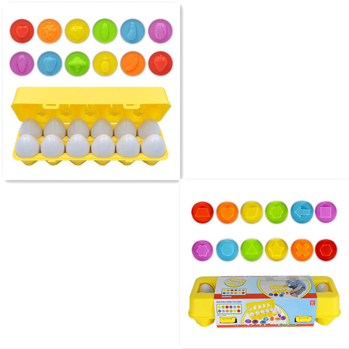 Vikbua™ Matchende egg med former – sorteringsleke med 12 egg