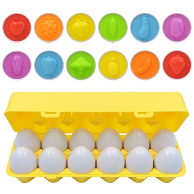 Vikbua™ Matchende egg med former – sorteringsleke med 12 egg