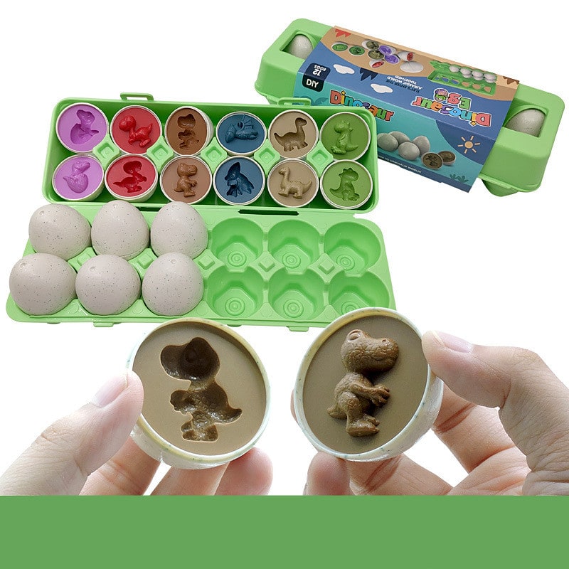 Vikbua™ Matchende egg med former – sorteringsleke med 12 egg