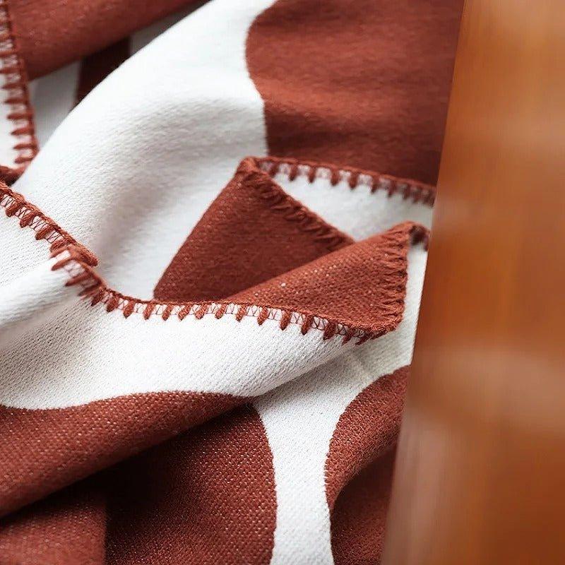 Vikbua™ Boho-pledd med abstrakt mønster i skandinavisk stil