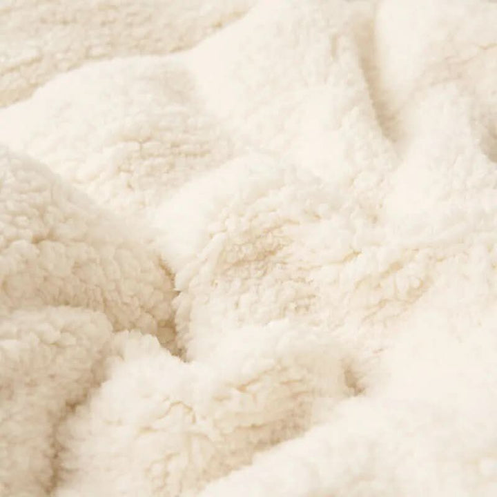 Vikbua™ Vendbart sherpateppe med supermyk fleeceside