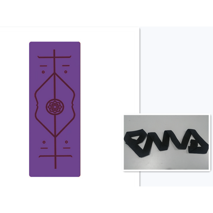 Vikbua™ Sklisikker yogamatte i TPE, 6 mm, med linjer for kroppsholdning
