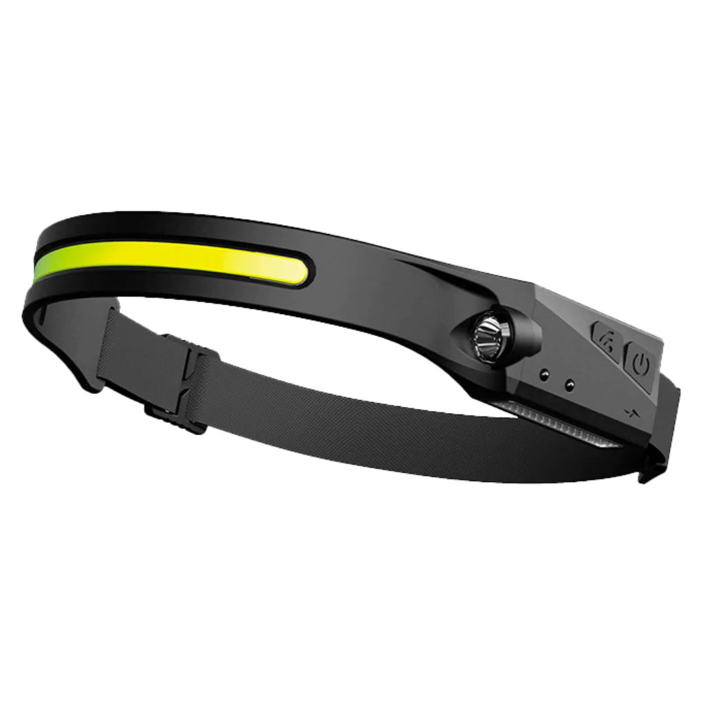 Vikbua™ Oppladbar LED-hodelykt med bevegelsessensor, 350 lumen