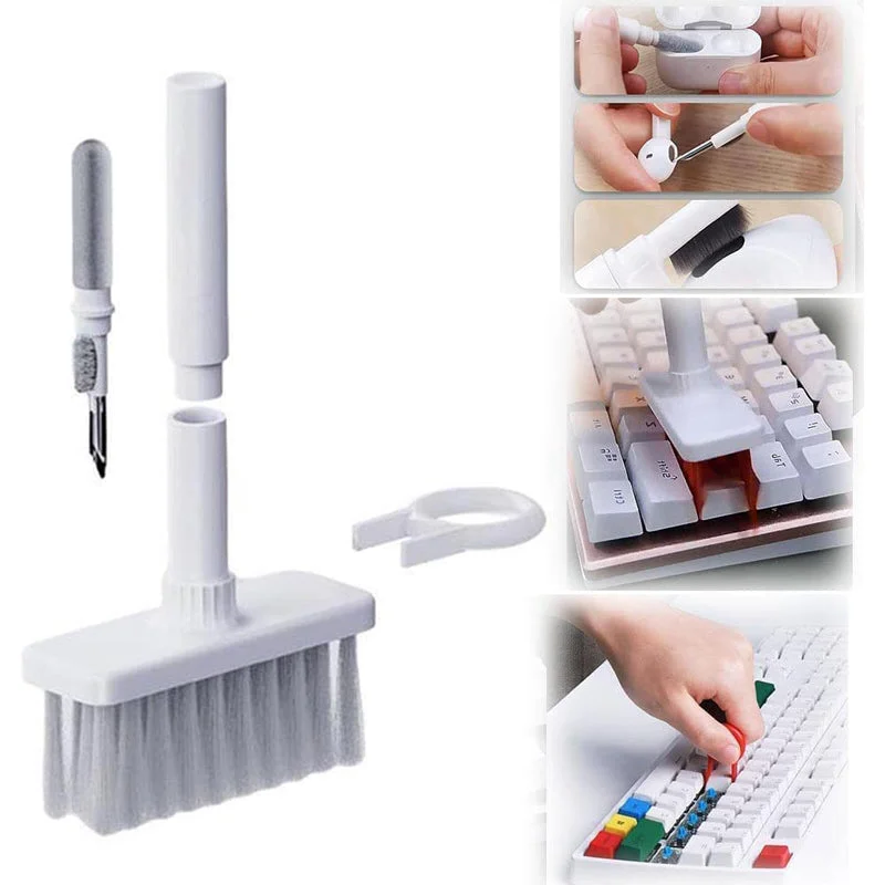 Vikbua™ Rensesett 5 i 1 for tastatur og ørepropper med tastetrekker