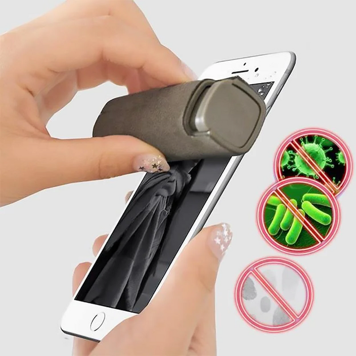 Vikbua™ Skjermrens i lommeformat med spray og mikrofiberklut