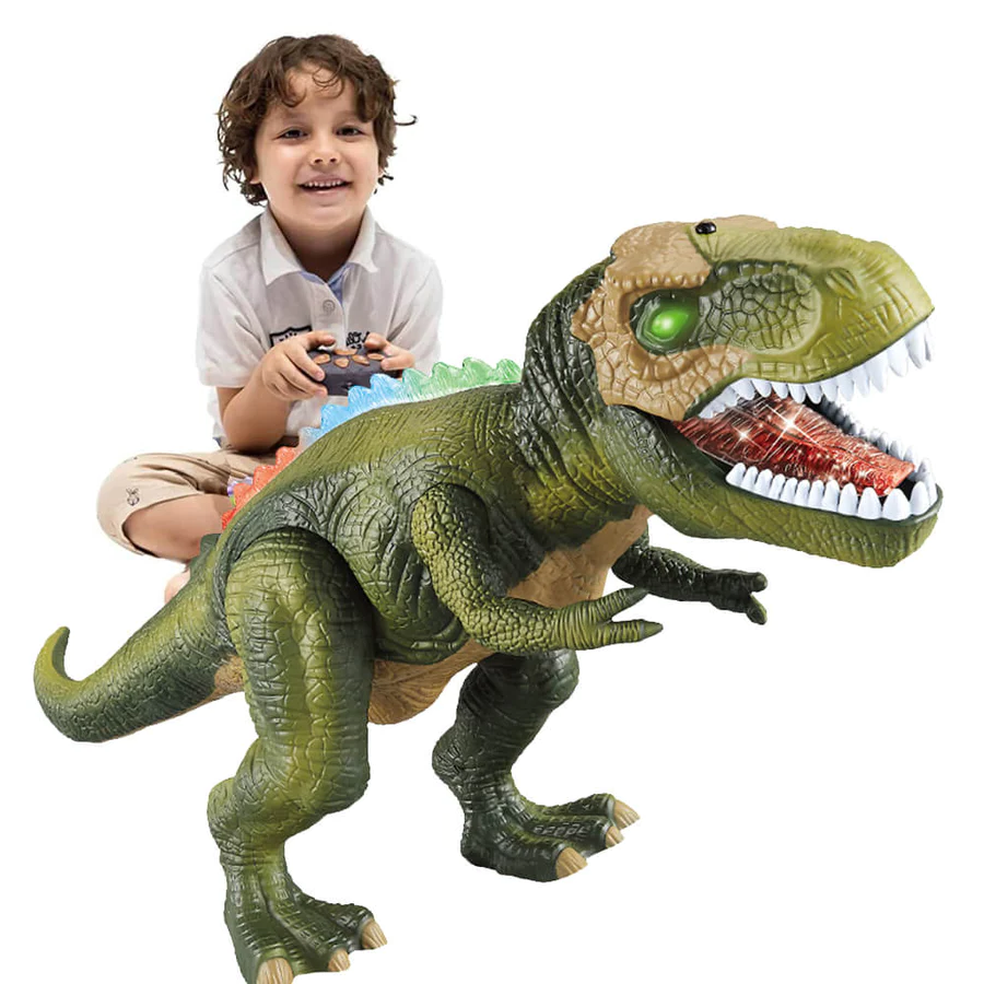 Vikbua™ Fjernstyrt T-rex som går, brøler og lyser i flere farger