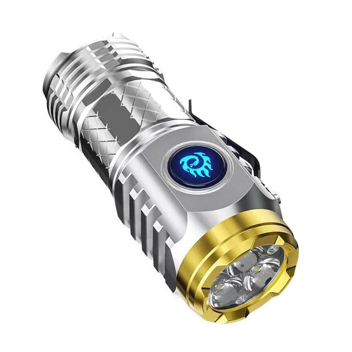 Vikbua™ Mini lommelykt med tre LED, fem lysmoduser og SOS
