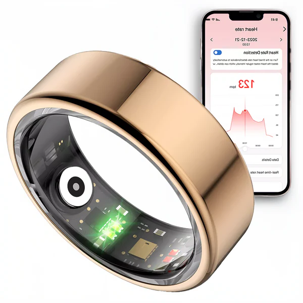 Vikbua™ Smart ring i rustfritt stål med søvn- og aktivitetsmåling