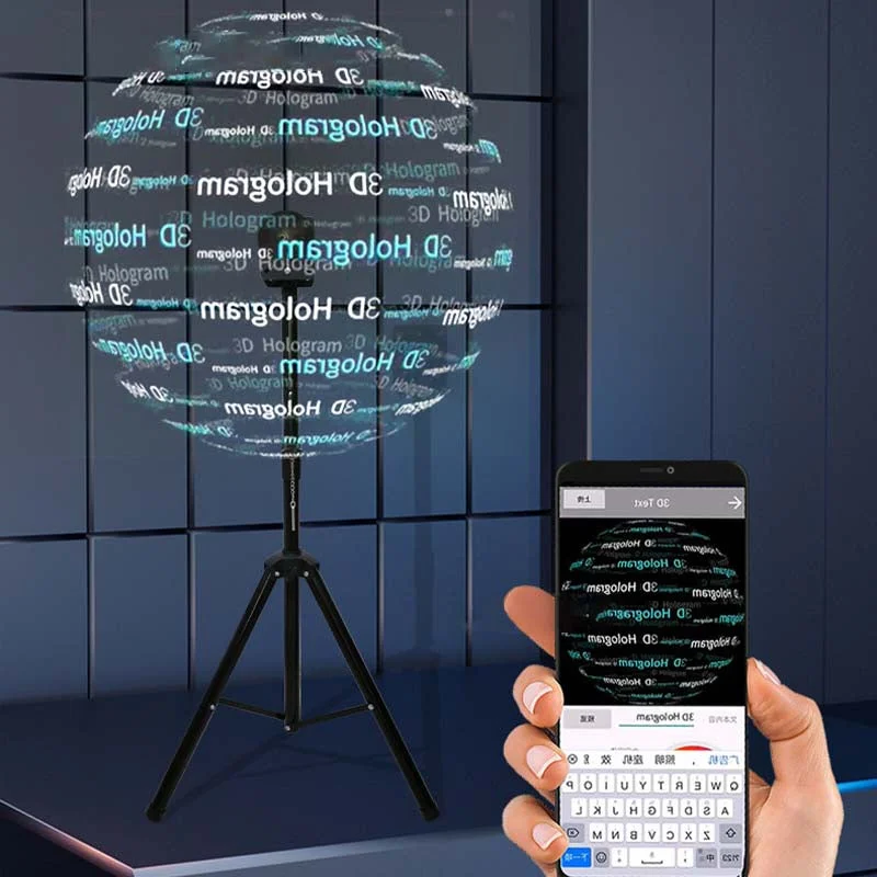 Vikbua™ 3D-hologramvifte med LED og justerbar lysstyrke