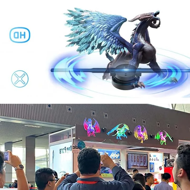 Vikbua™ 3D-hologramvifte med LED og justerbar lysstyrke