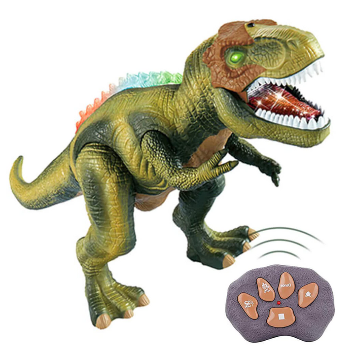 Vikbua™ Fjernstyrt T-rex som går, brøler og lyser i flere farger