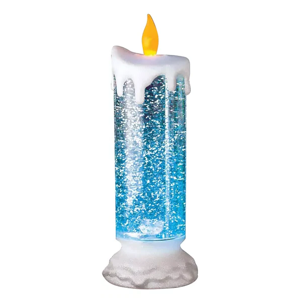 Vikbua™ Julelys med LED og virvlende glitter som skifter farge