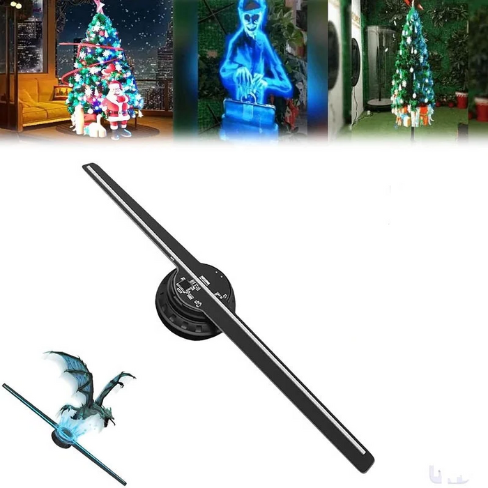 Vikbua™ 3D-hologramvifte med LED og justerbar lysstyrke