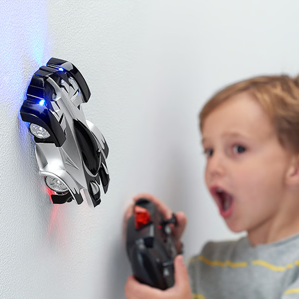 Vikbua™ Fjernstyrt bil som kjører på veggen, med LED-lys