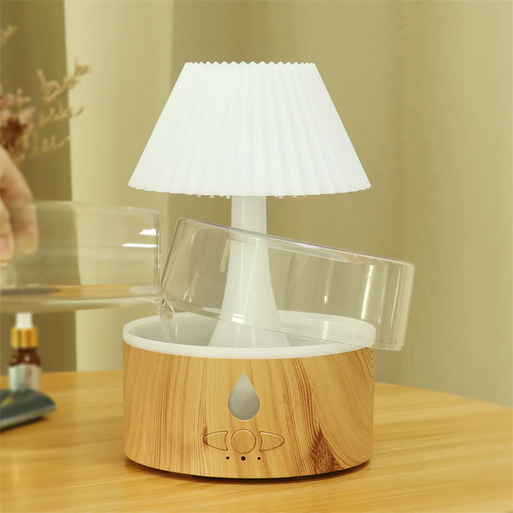 Vikbua™ Regnsky-luftfukter og duftspreder med nattlampe