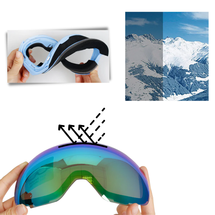 Vikbua™ Magnetiske skibriller med to polariserte utskiftbare linser