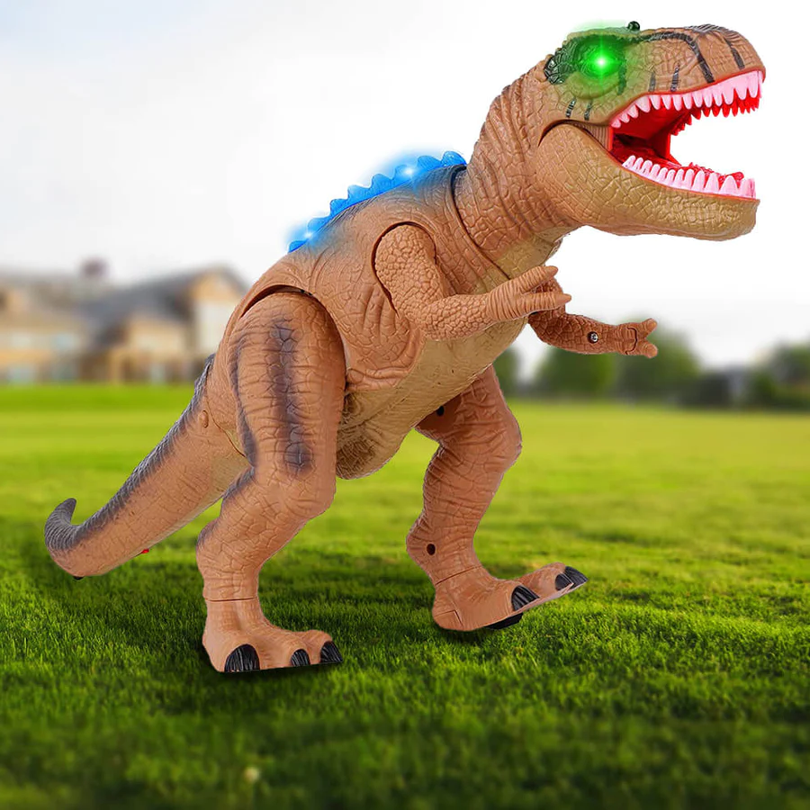 Vikbua™ Fjernstyrt T-rex som går, brøler og lyser i flere farger