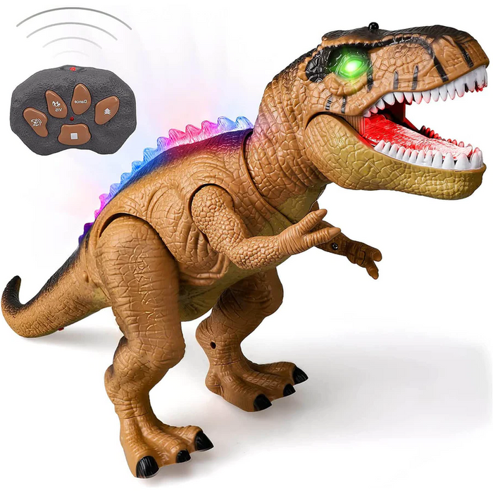 Vikbua™ Fjernstyrt T-rex som går, brøler og lyser i flere farger
