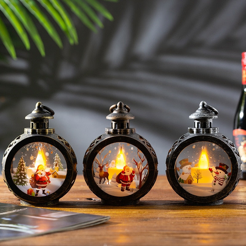 Vikbua™ Julelykt i glass med LED og snømann eller nisse