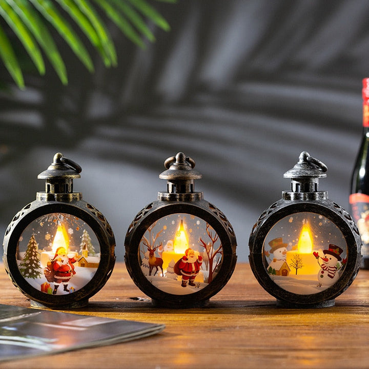 Vikbua™ Julelykt i glass med LED og snømann eller nisse