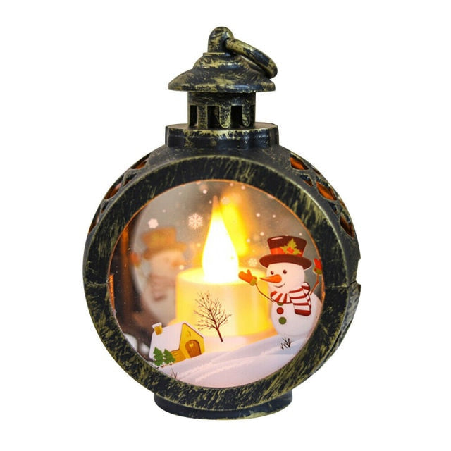 Vikbua™ Julelykt i glass med LED og snømann eller nisse