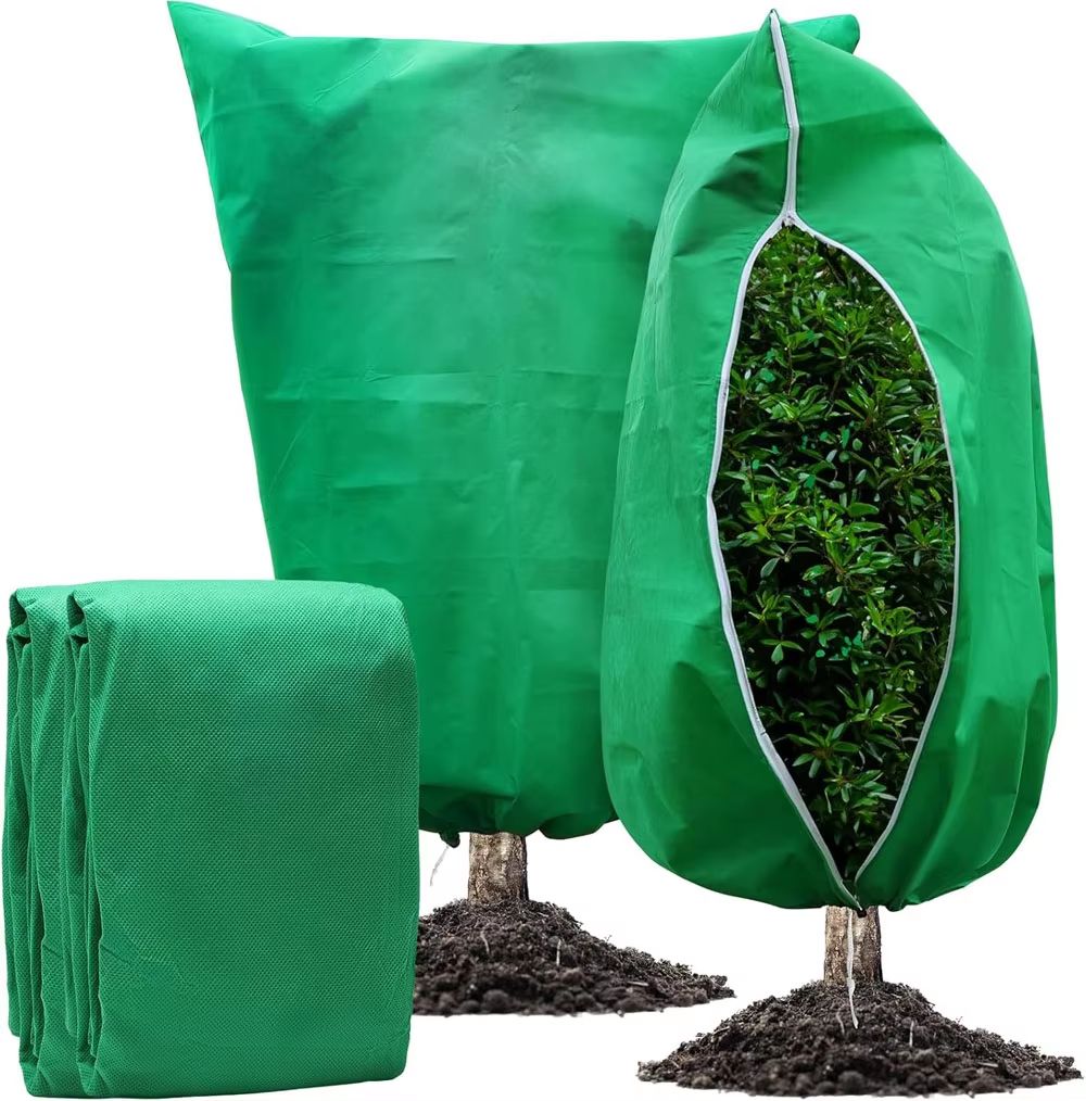 Vikbua™ Pustende frostbeskyttelse for planter med glidelås og snor