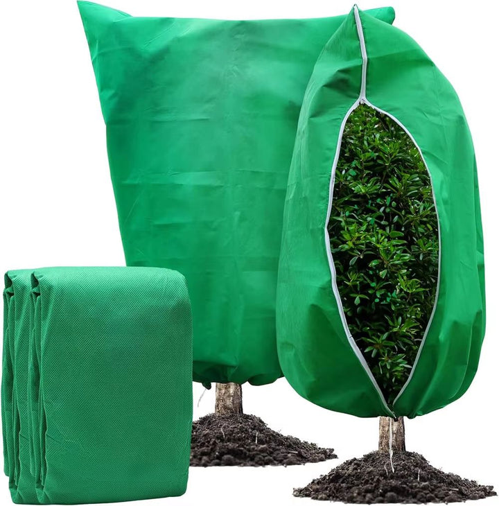 Vikbua™ Pustende frostbeskyttelse for planter med glidelås og snor