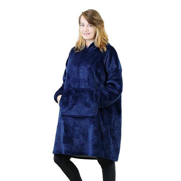 Vikbua™ Fleeceforet teppegenser med stor hette og lomme