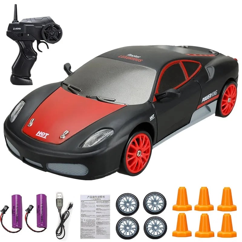 Vikbua™ Fjernstyrt minidriftbil med LED-lys og ekstra hjul