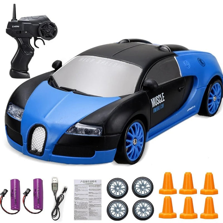 Vikbua™ Fjernstyrt minidriftbil med LED-lys og ekstra hjul