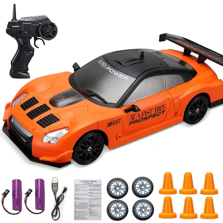 Vikbua™ Fjernstyrt minidriftbil med LED-lys og ekstra hjul