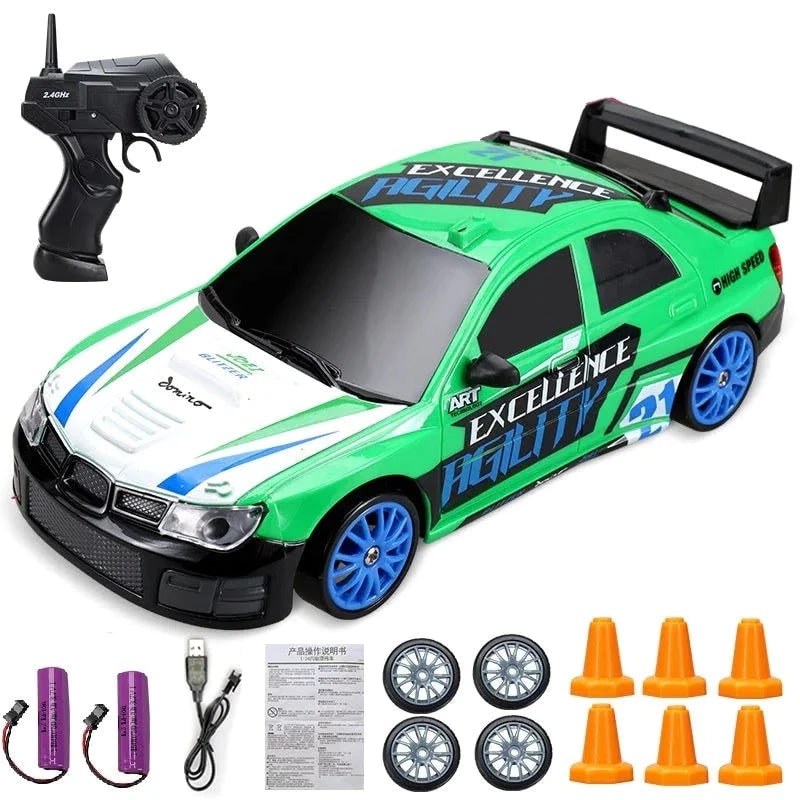 Vikbua™ Fjernstyrt minidriftbil med LED-lys og ekstra hjul
