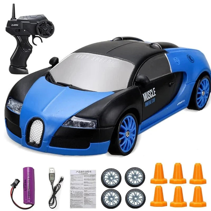 Vikbua™ Fjernstyrt minidriftbil med LED-lys og ekstra hjul