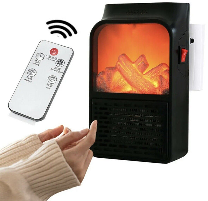 Vikbua™ Varmeovn med flammeeffekt, fjernkontroll og timer