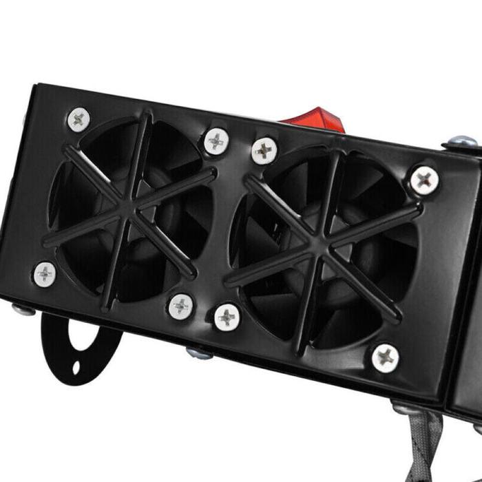 Vikbua™ Kraftig bilvarmer 500W 12V med fire luftutløp