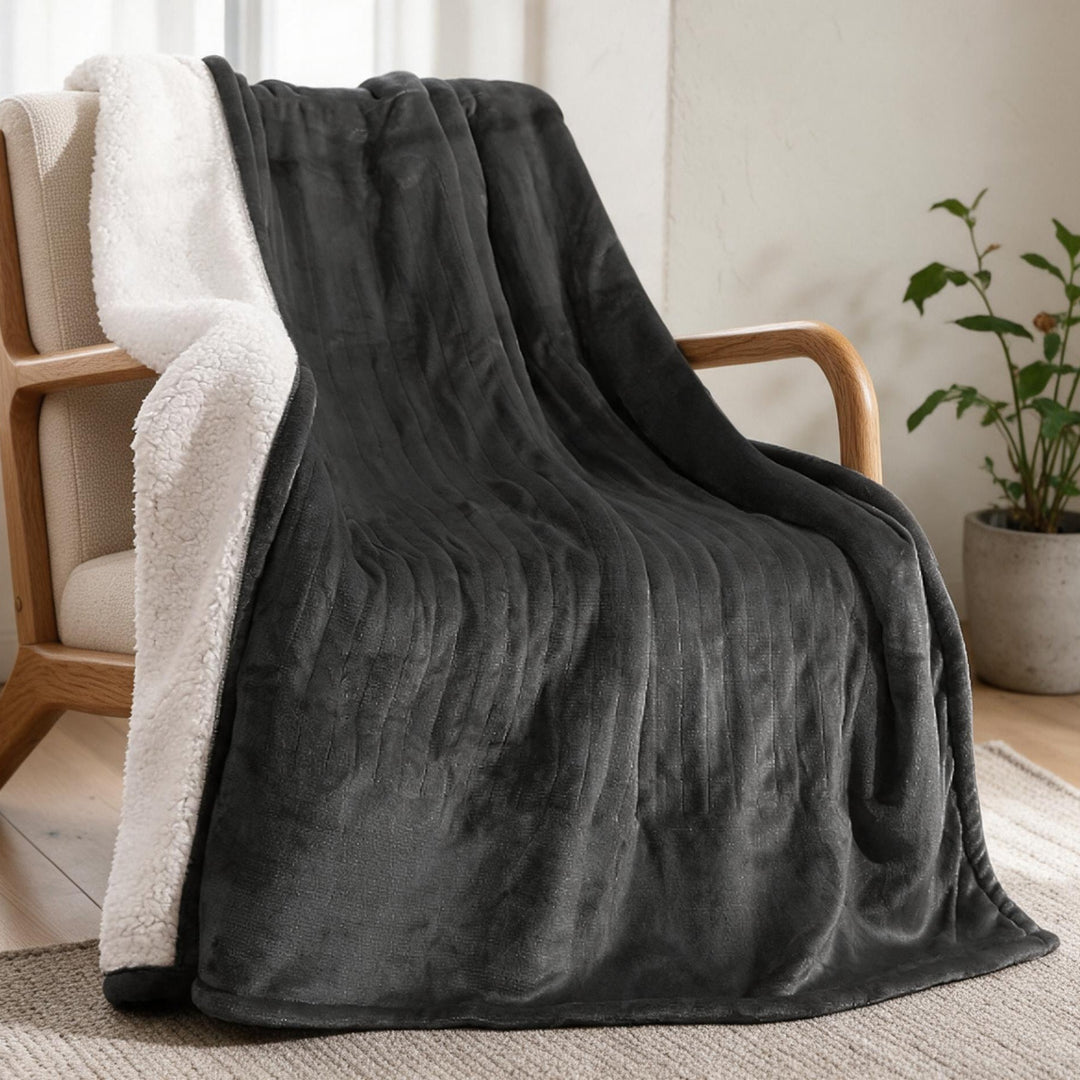 Vikbua™ Varmeteppe i sherpa med 6 varmetrinn og timer