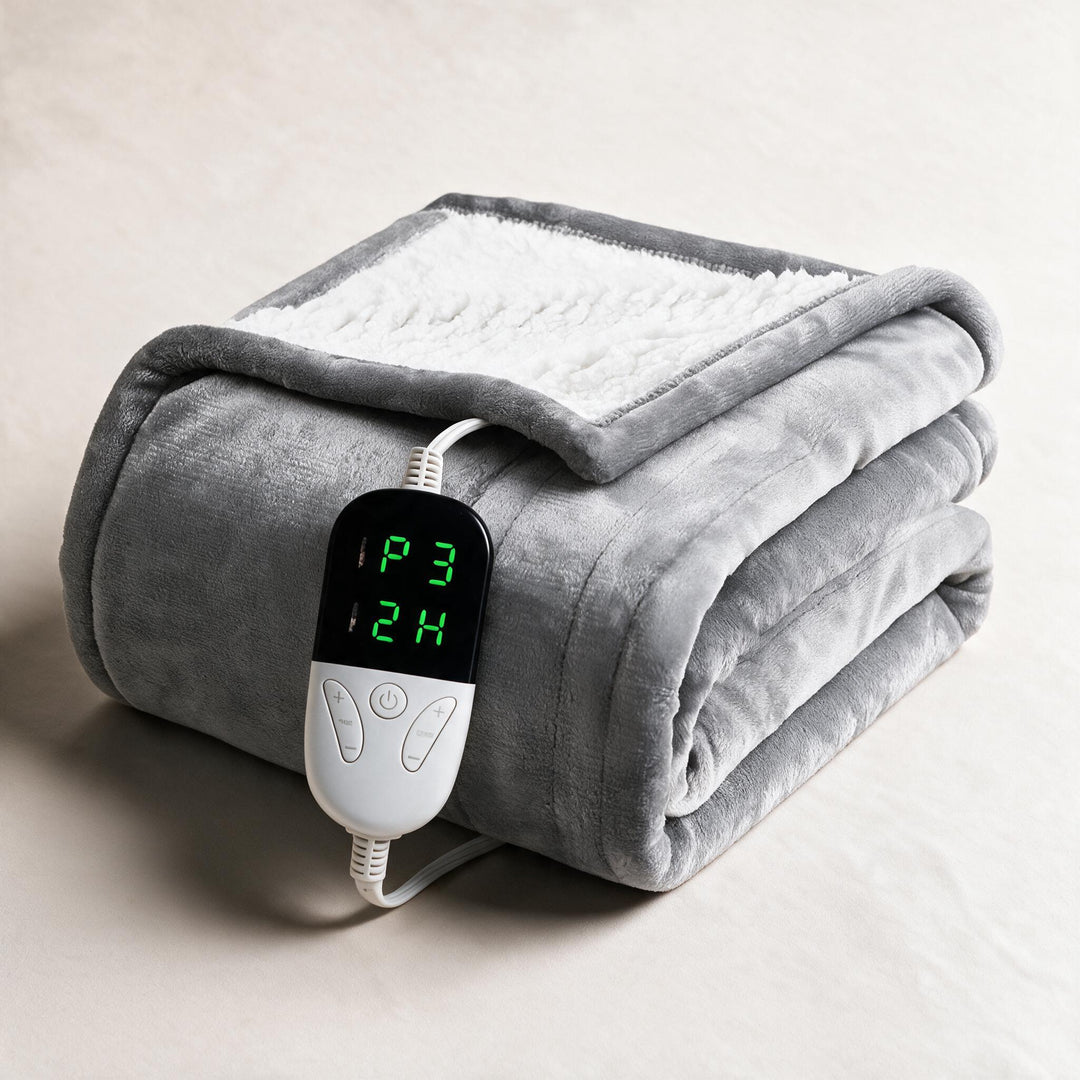Vikbua™ Varmeteppe i sherpa med 6 varmetrinn og timer