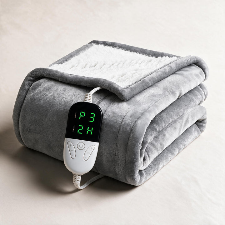 Vikbua™ Varmeteppe i sherpa med 6 varmetrinn og timer