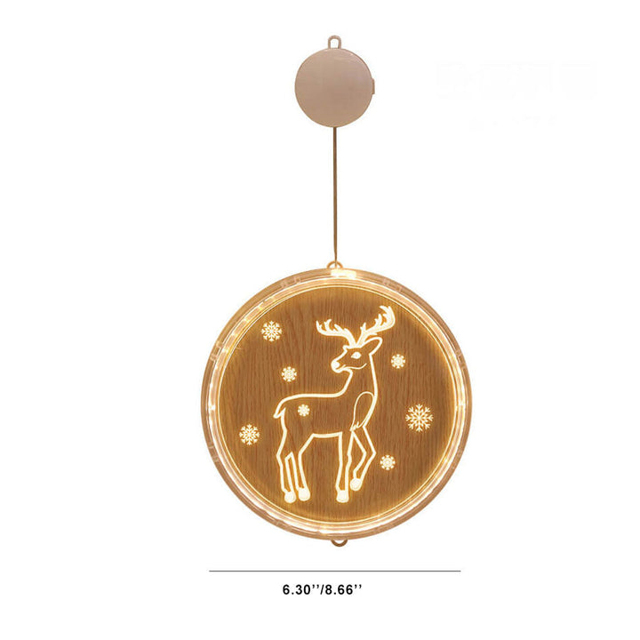 Vikbua™ Julelys til vinduet i akryl med LED og sugekopp