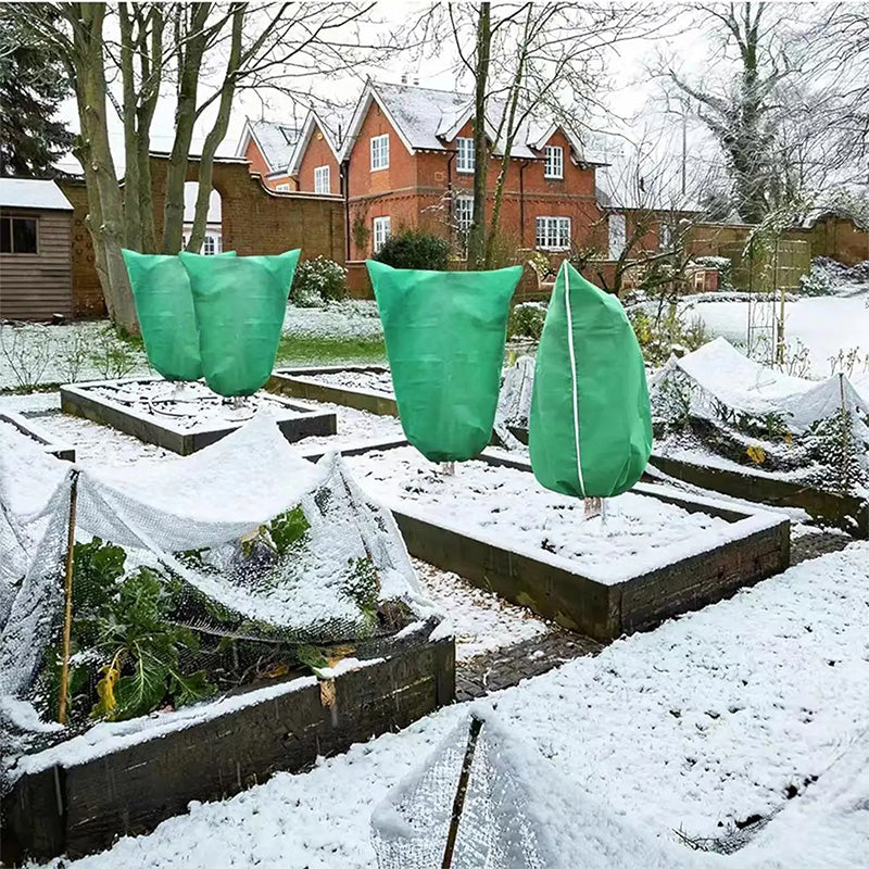 Vikbua™ Frostbeskyttelse for planter med snor – vinterdekke til hagen