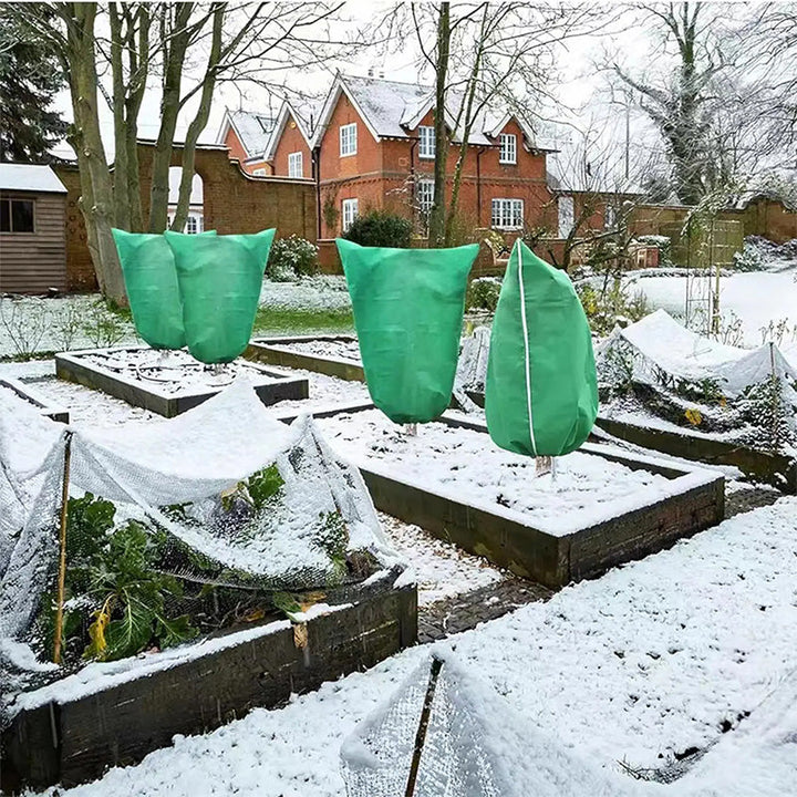 Vikbua™ Frostbeskyttelse for planter med snor – vinterdekke til hagen