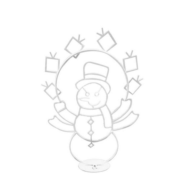 Vikbua™ Animert LED-figur med snømann og pingvin i snøballkrig