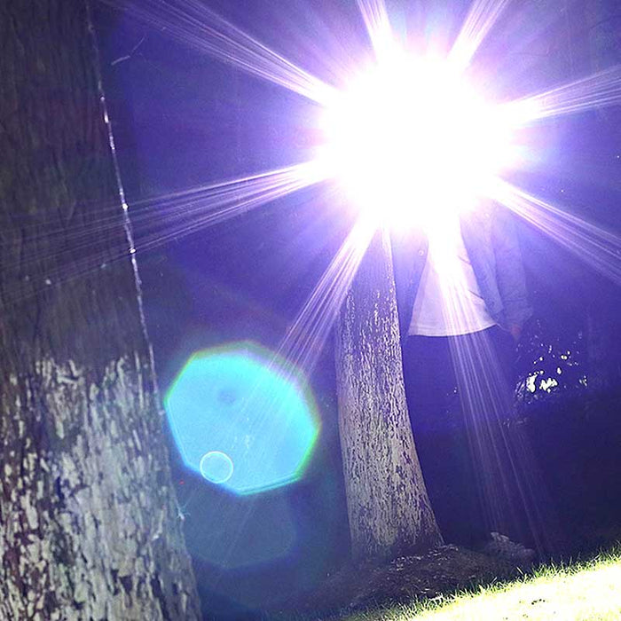 Vikbua™ Oppladbar LED-lommelykt med zoom i vanntett aluminium