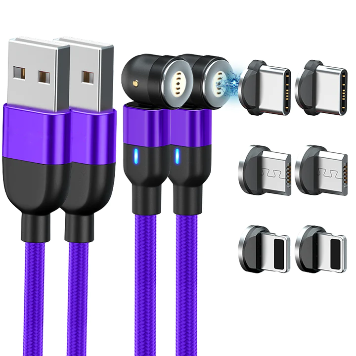 Vikbua™ Magnetisk ladekabel 3-i-1 for iPhone, Android og USB-C