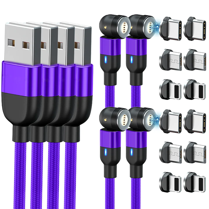 Vikbua™ Magnetisk ladekabel 3-i-1 for iPhone, Android og USB-C