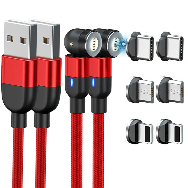 Vikbua™ Magnetisk ladekabel 3-i-1 for iPhone, Android og USB-C
