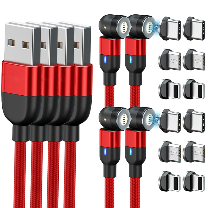 Vikbua™ Magnetisk ladekabel 3-i-1 for iPhone, Android og USB-C