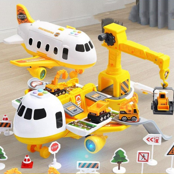 Vikbua™ Lekefly med lys, lyd og metallbiler for barn 3–6 år