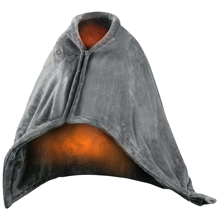 Vikbua™ Bærbart USB-varmeteppe med glidelås og fleece